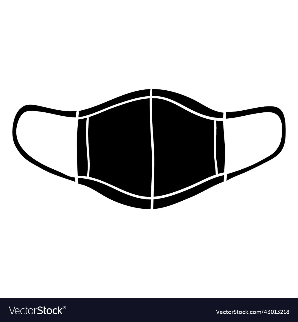 Reusable facemask black Royalty Free Vector Image