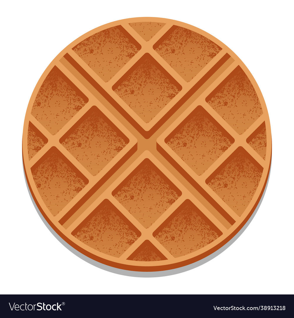 Round waffles a realistic texture