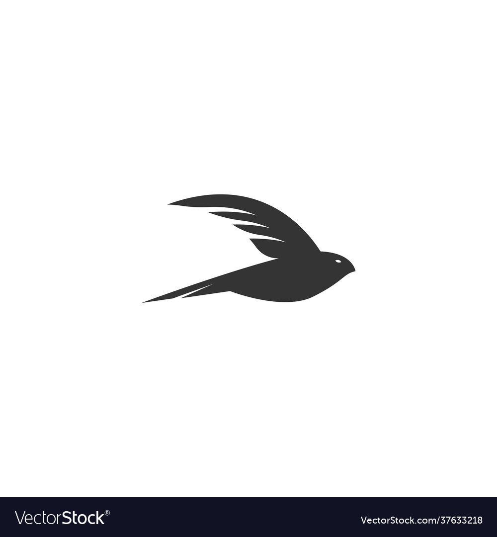 Simple design swift bird logo icon template