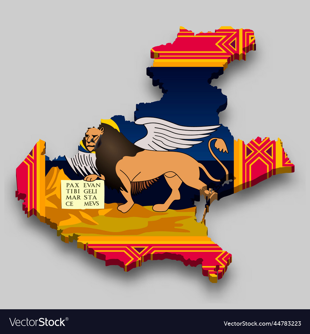 3d Isometric Map Of Veneto Is A Region Italy Vector Image 3d Isometric Map Of Veneto Is A Region Italy Vector 44783223