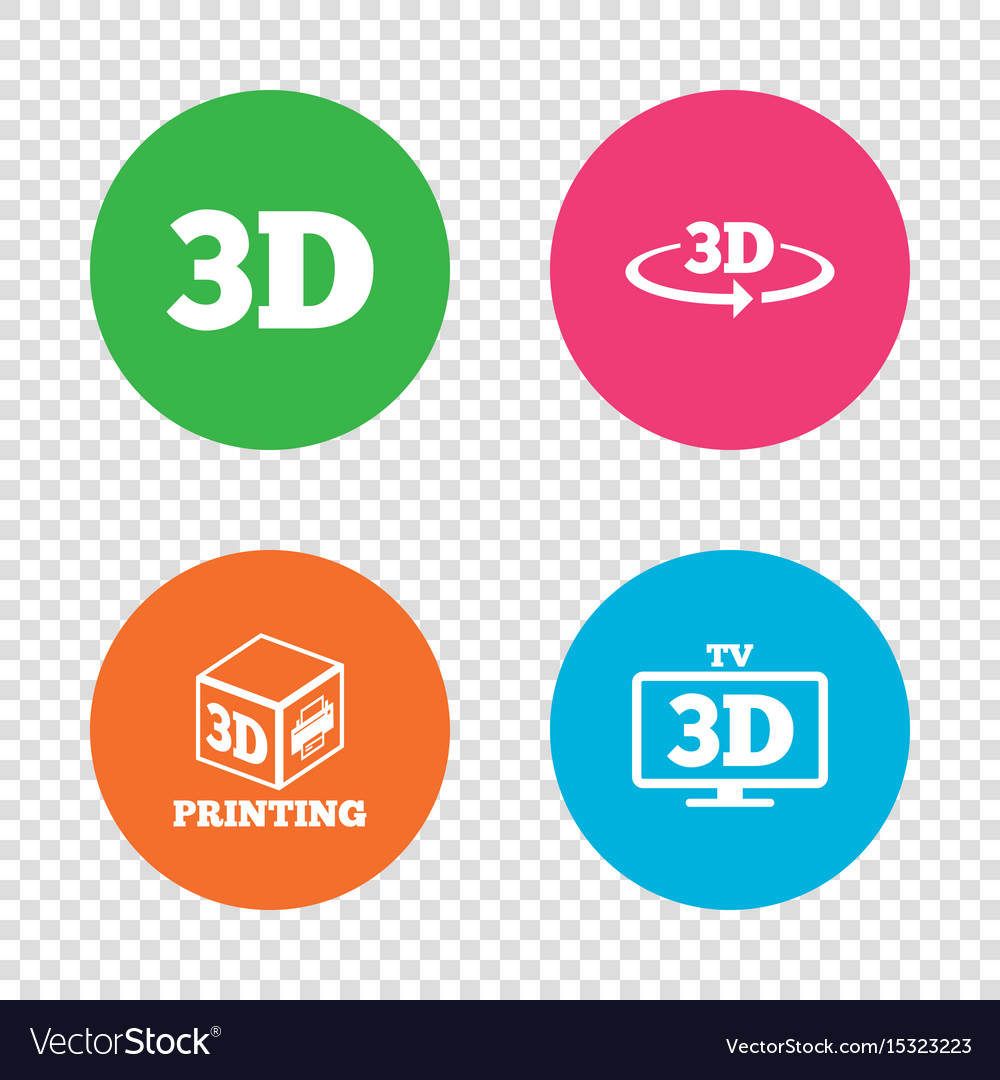 Download 3d technology icons printer rotation arrow Vector Image