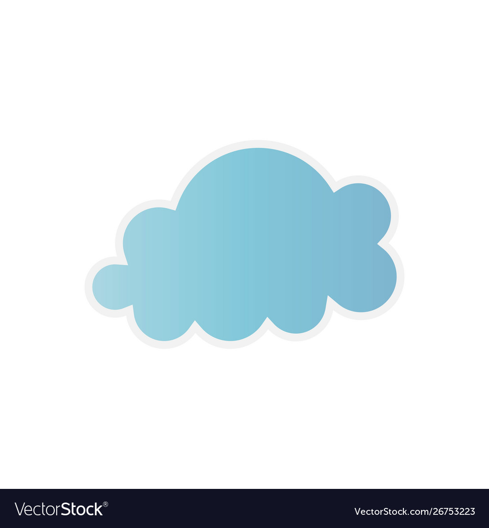 Clouds blue sky with different cloud shapes cute Vector Image