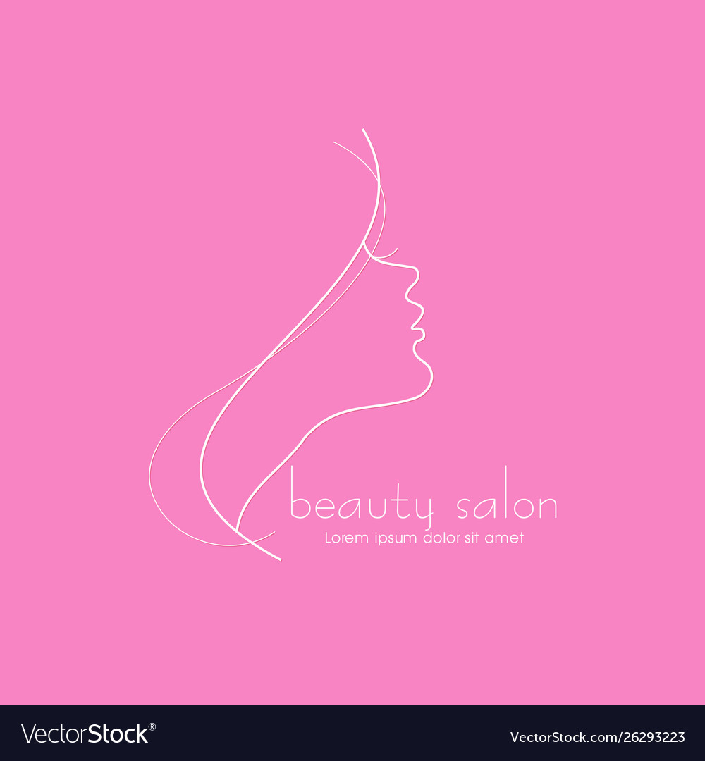 Face pretty girl with stylish hairstyle Royalty Free Vector