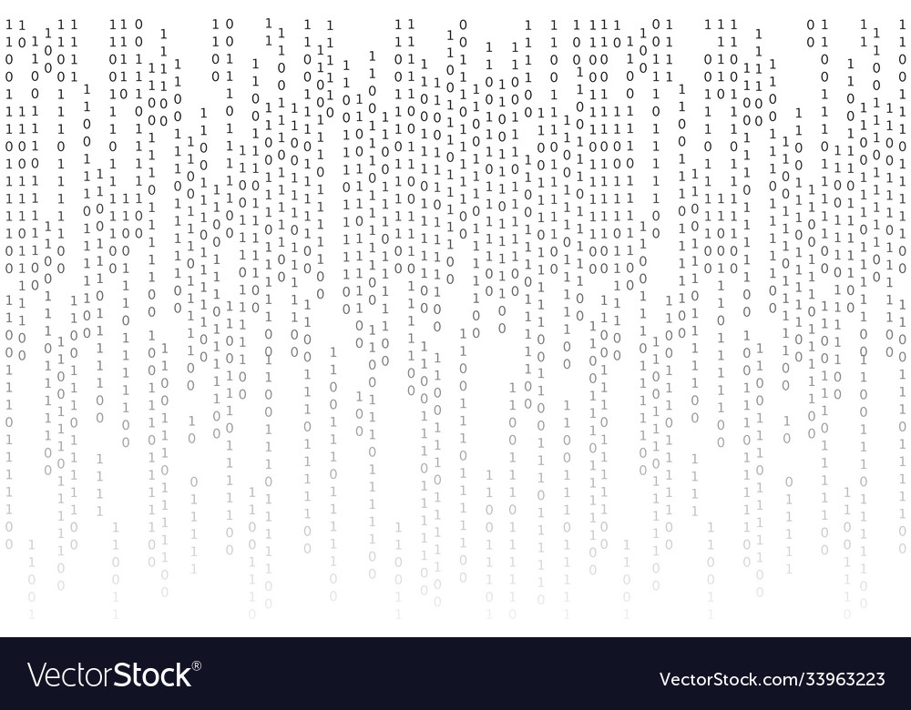 Gradient one zero programming code Royalty Free Vector Image