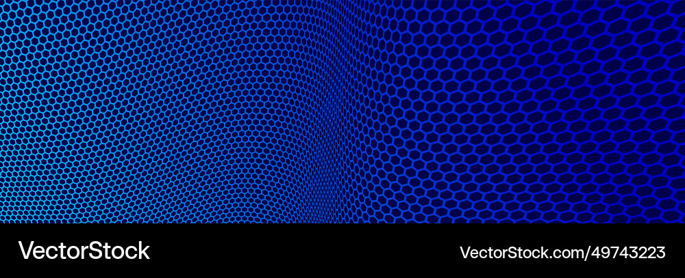 Hexagons pattern in 3d perspective abstract Vector Image