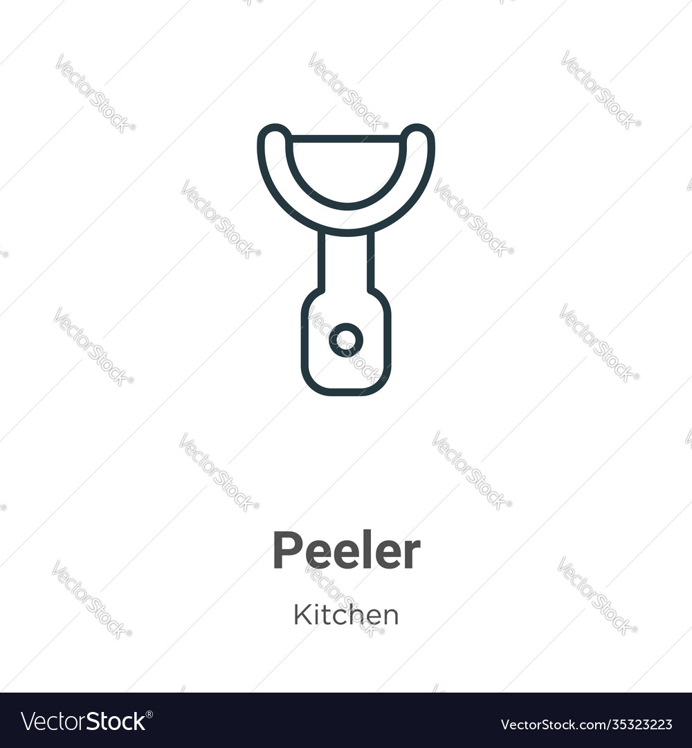 Peeler outline icon thin line black