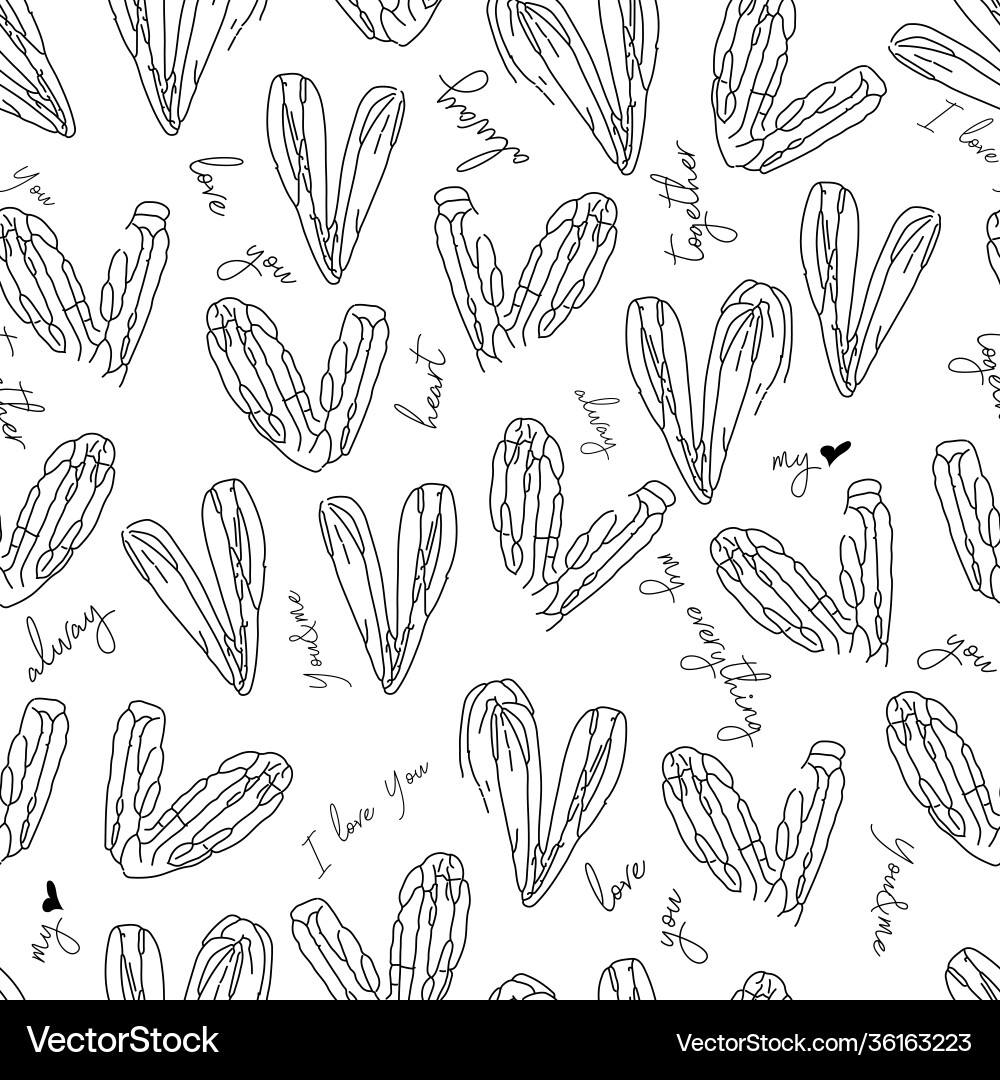 Seamless valentine day pattern background Vector Image