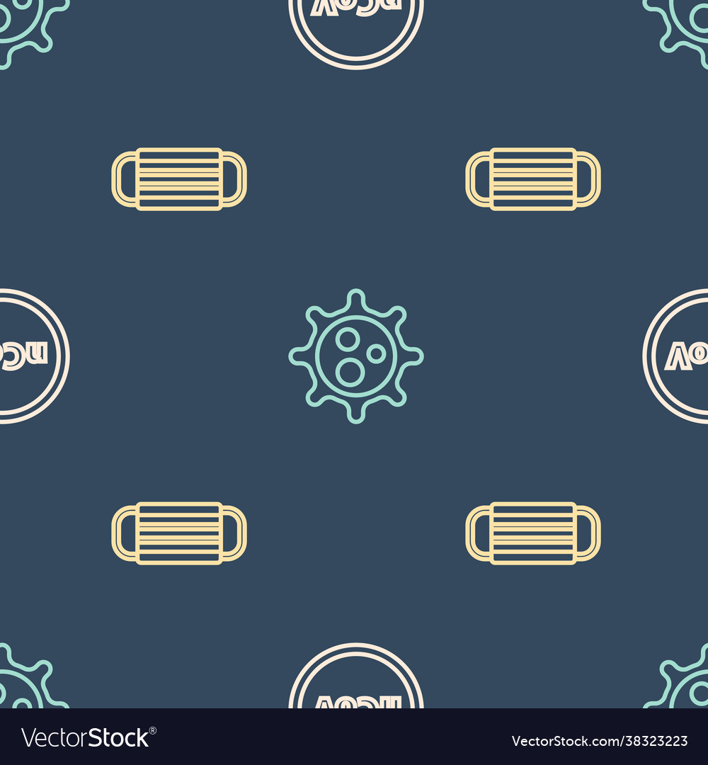 Set line corona virus 2019-ncov medical