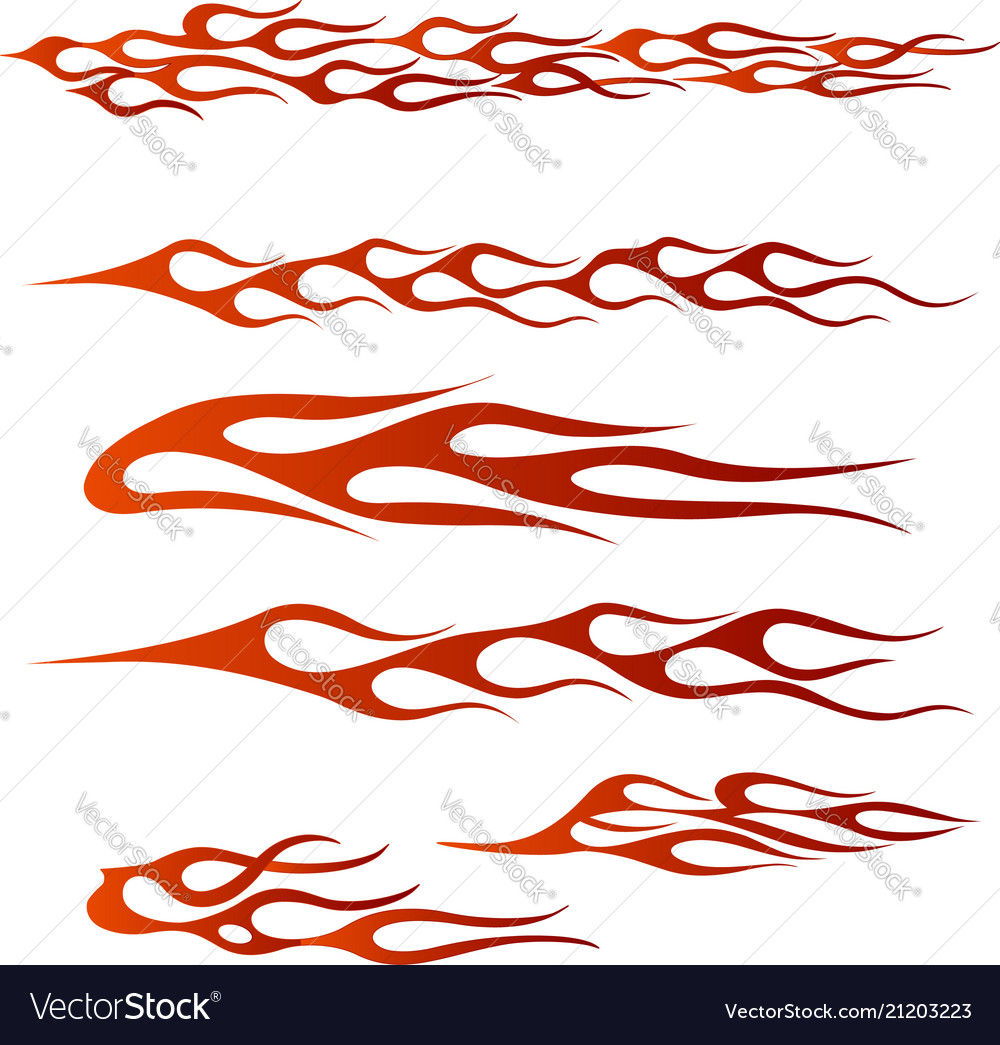 Tribal vehicle graphic flame vehicle graphic wrap Vector Image