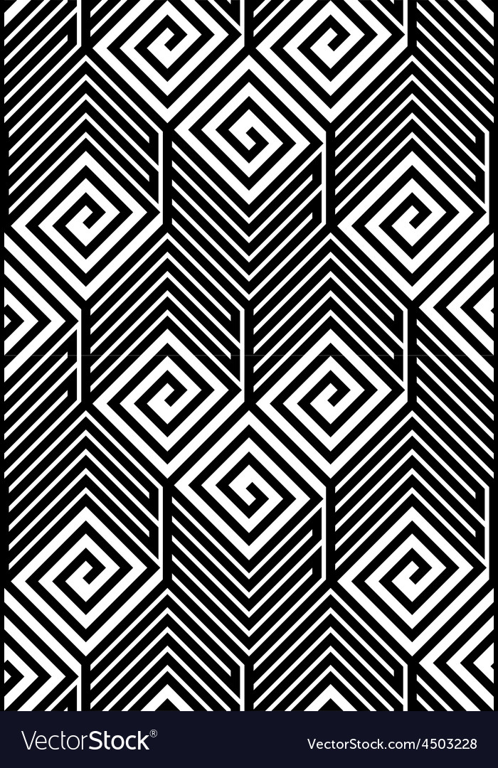 Abstract black and white zigzag seamless pattern Vector Image