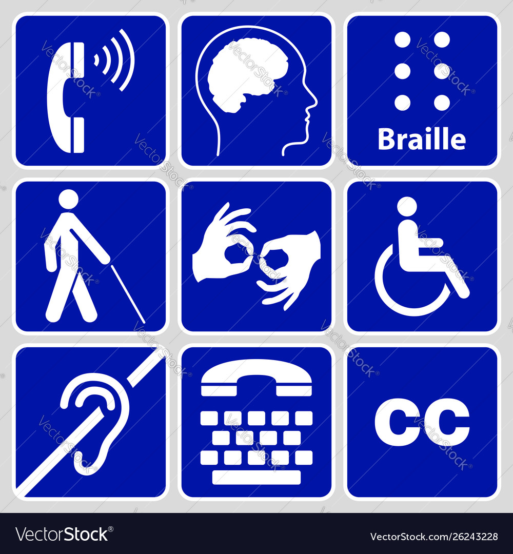 disabled signs symbols