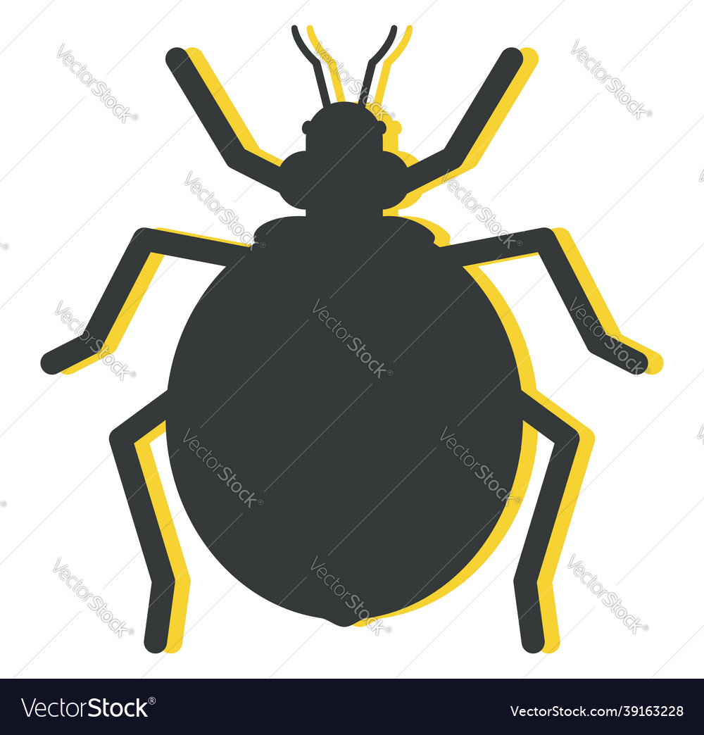 Fat tick bug on a white background Royalty Free Vector Image