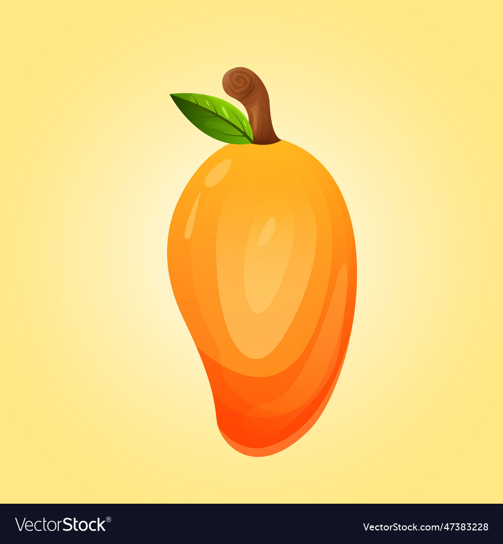 Mango fruit with gradient color Royalty Free Vector Image