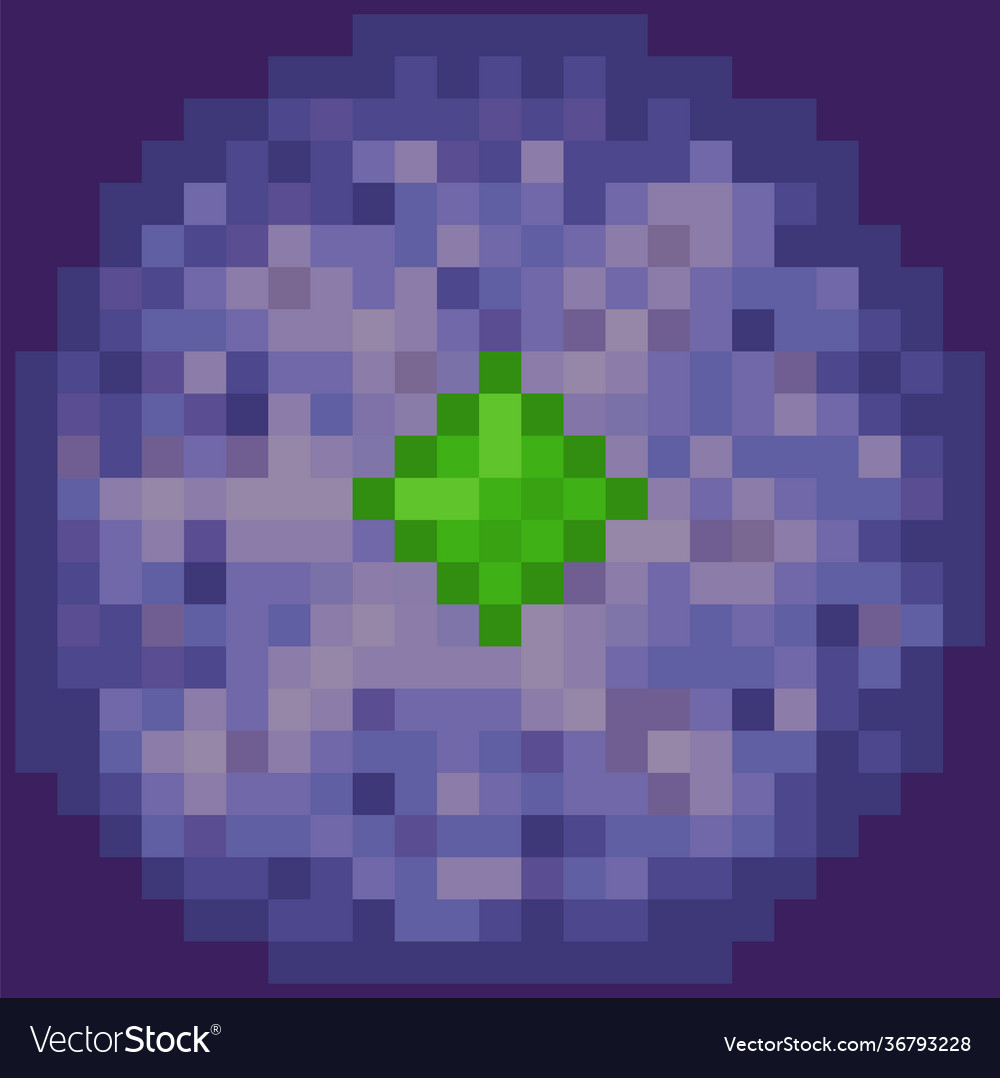 Planet for pixel game about space with green Vector Image