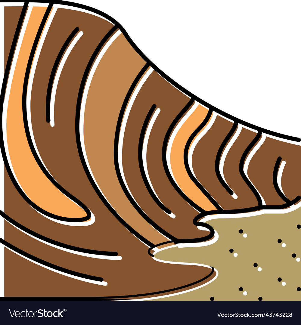 Rock formation wave color icon