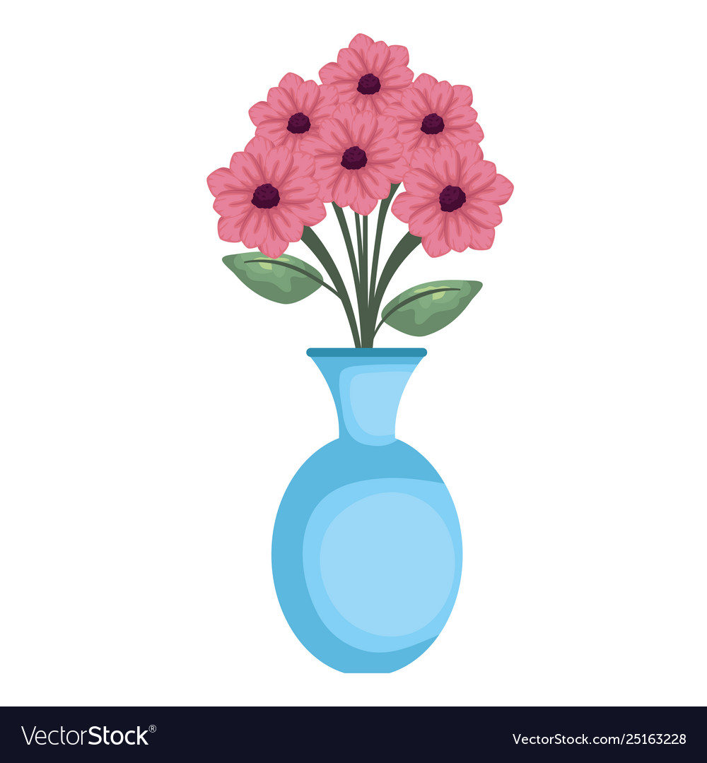 Vase with roses icon Royalty Free Vector Image