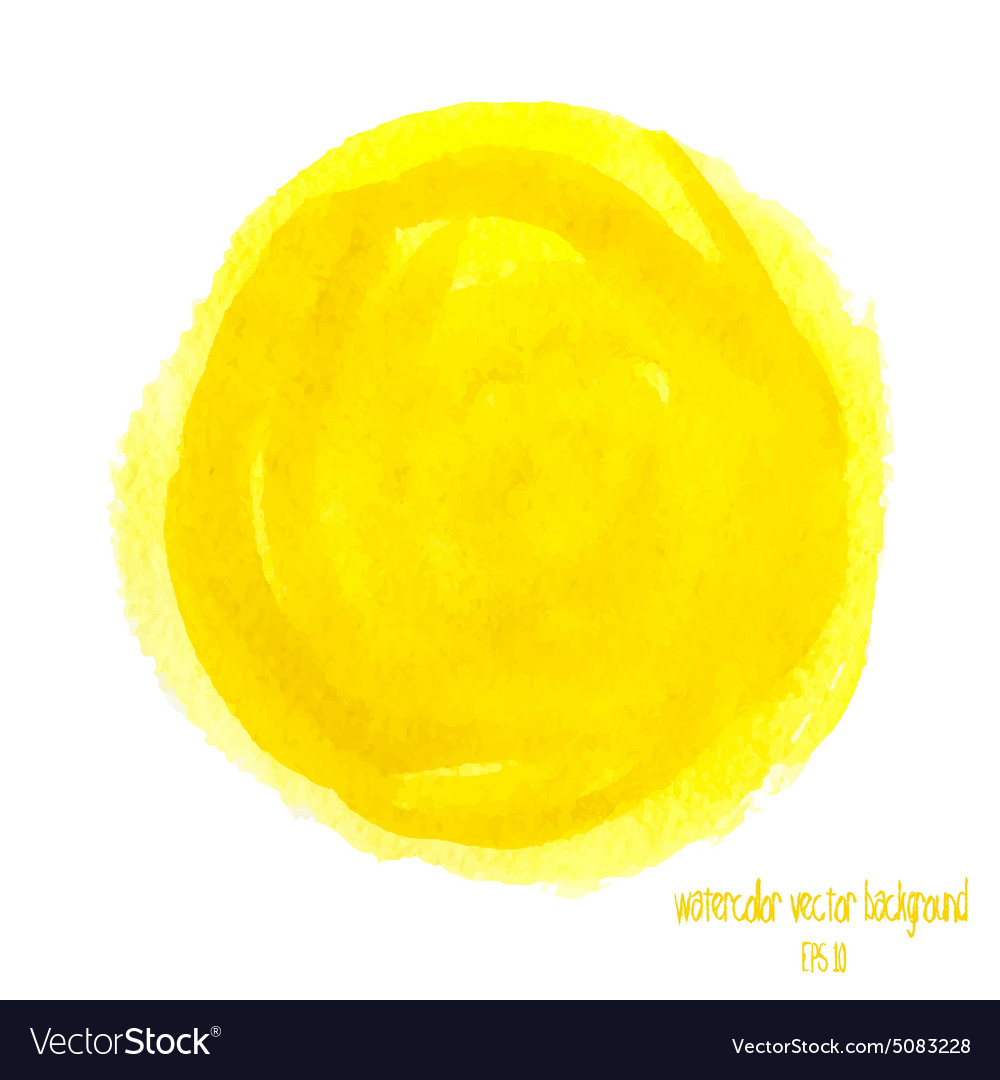 Download Yellow watercolor circle Royalty Free Vector Image