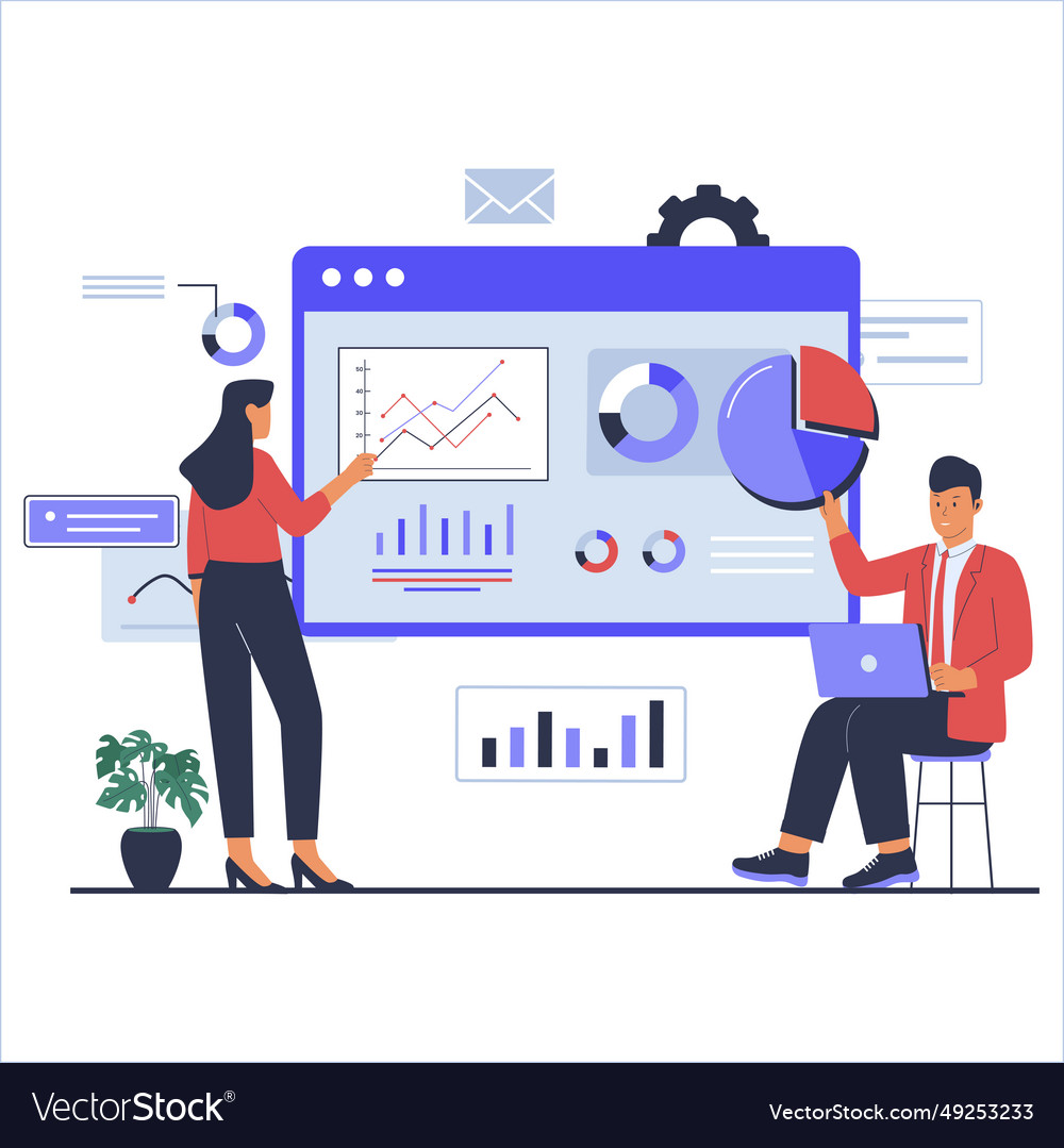 Business team analytics concept Royalty Free Vector Image