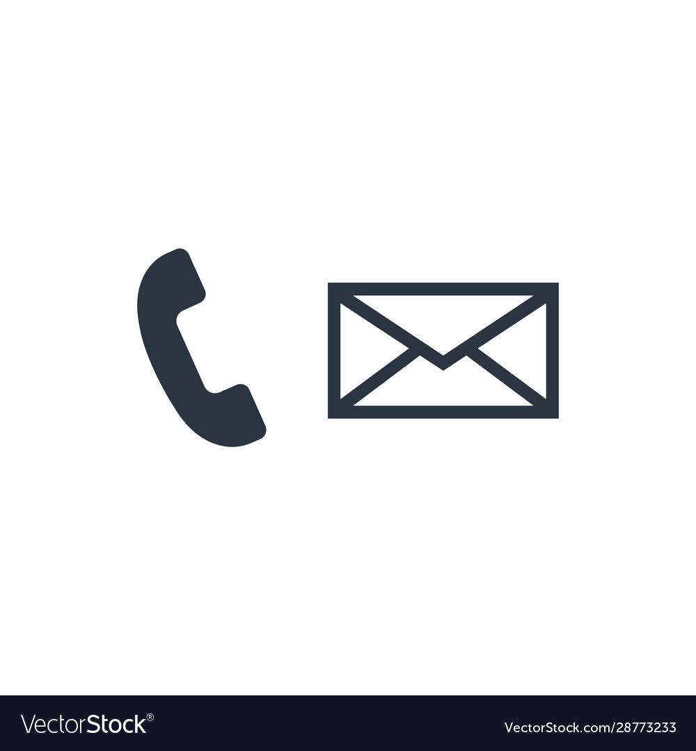 Contact icon logo templatestock isolated on white Vector Image