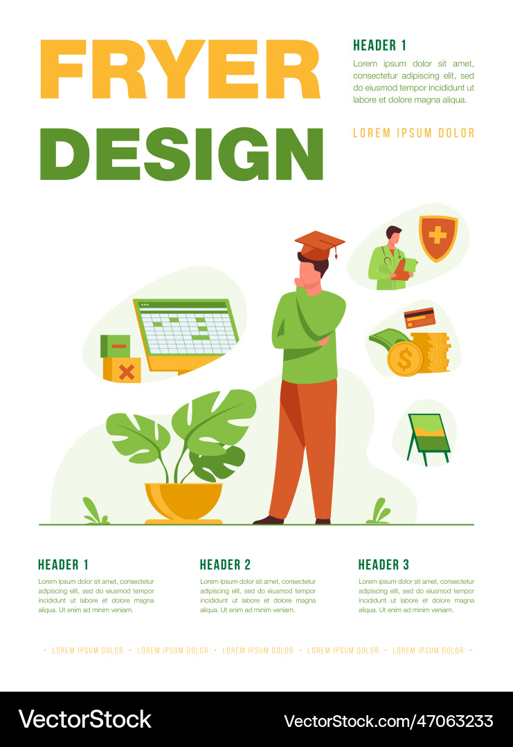 Male student choosing program in college Vector Image