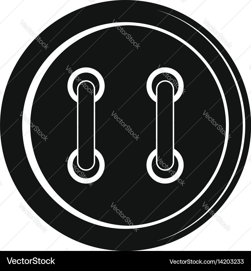Sewing button icon simple style Royalty Free Vector Image