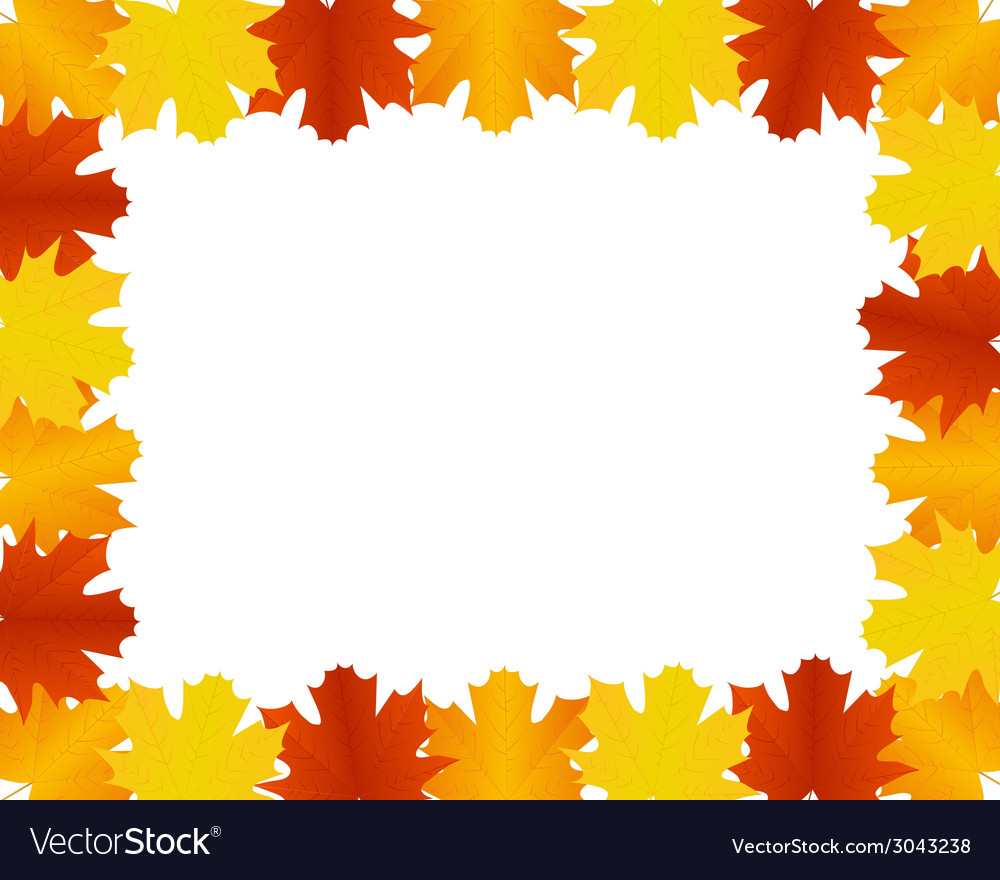 Autumn leaves border Royalty Free Vector Image