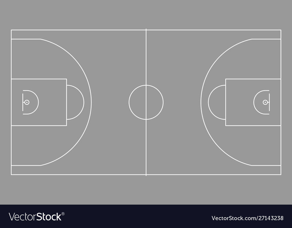 Basketball court Royalty Free Vector Image - VectorStock