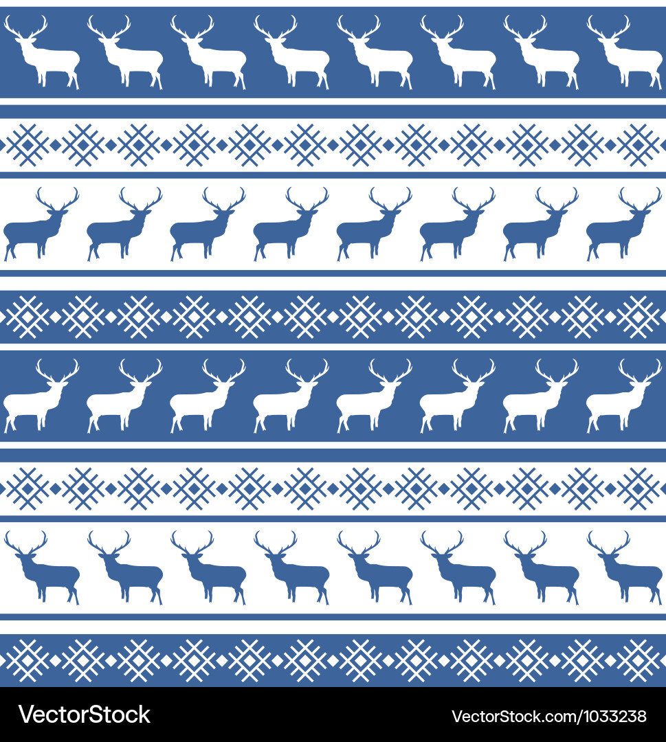Christmas Deer seamless pattern Royalty Free Vector Image