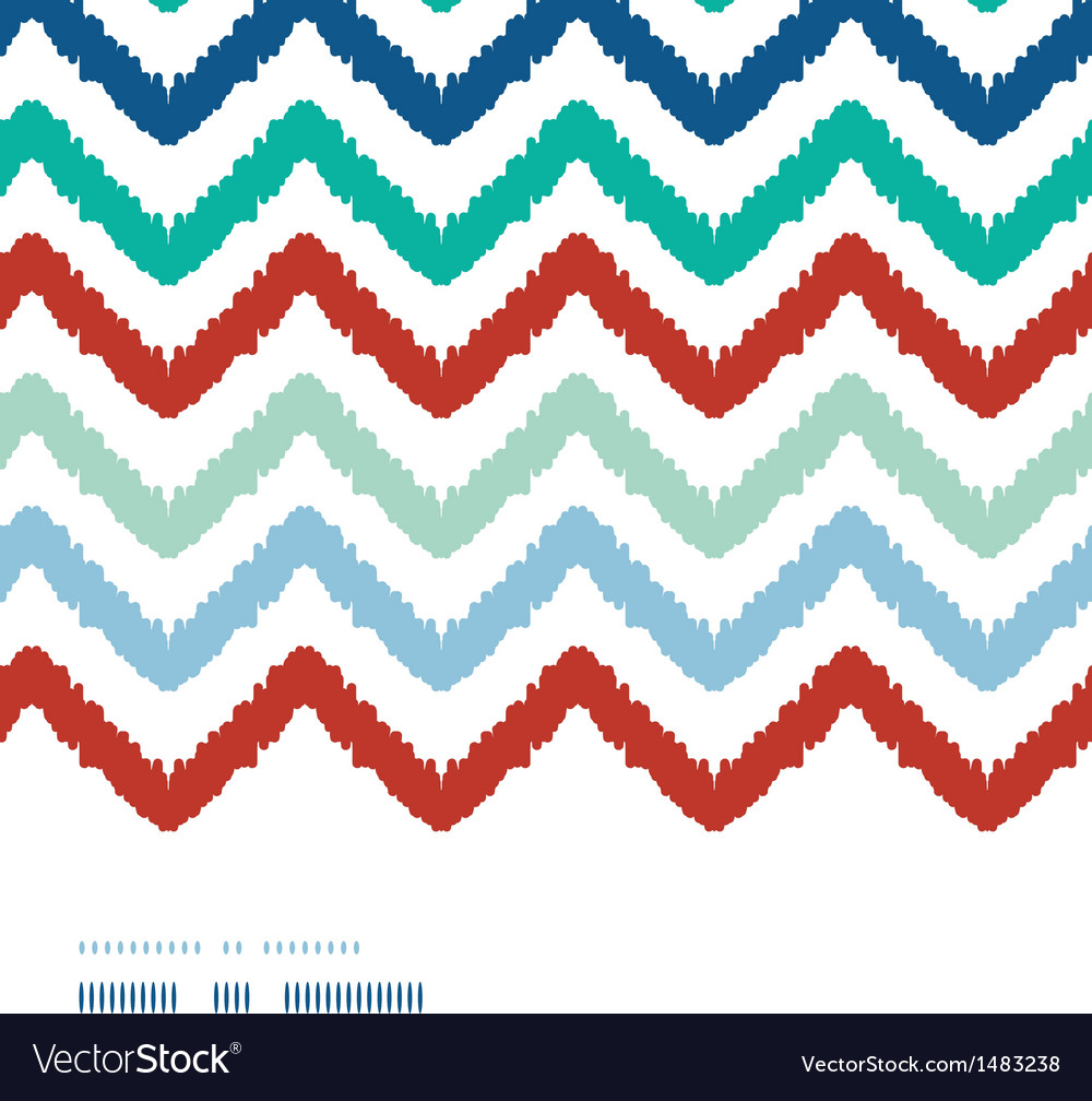 Bunte ikat chevron frame horizontal nahtlos