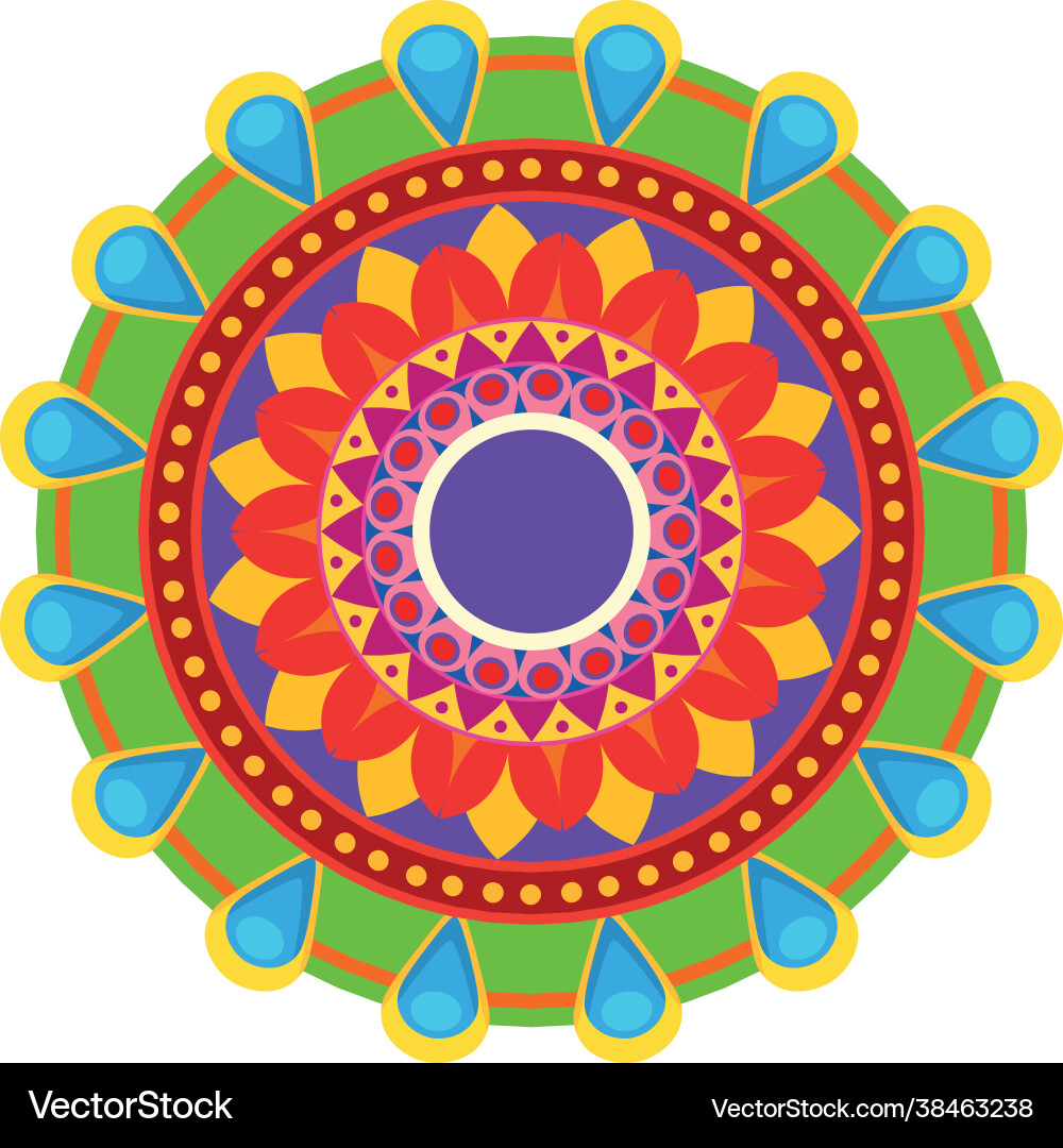 Hindu culture mandala Royalty Free Vector Image