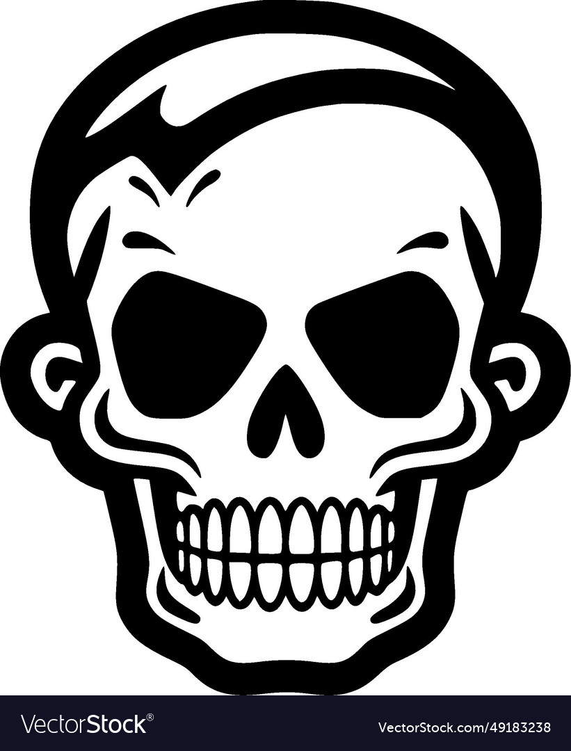 Skull - Minimalist And Simple Silhouette Vector Image