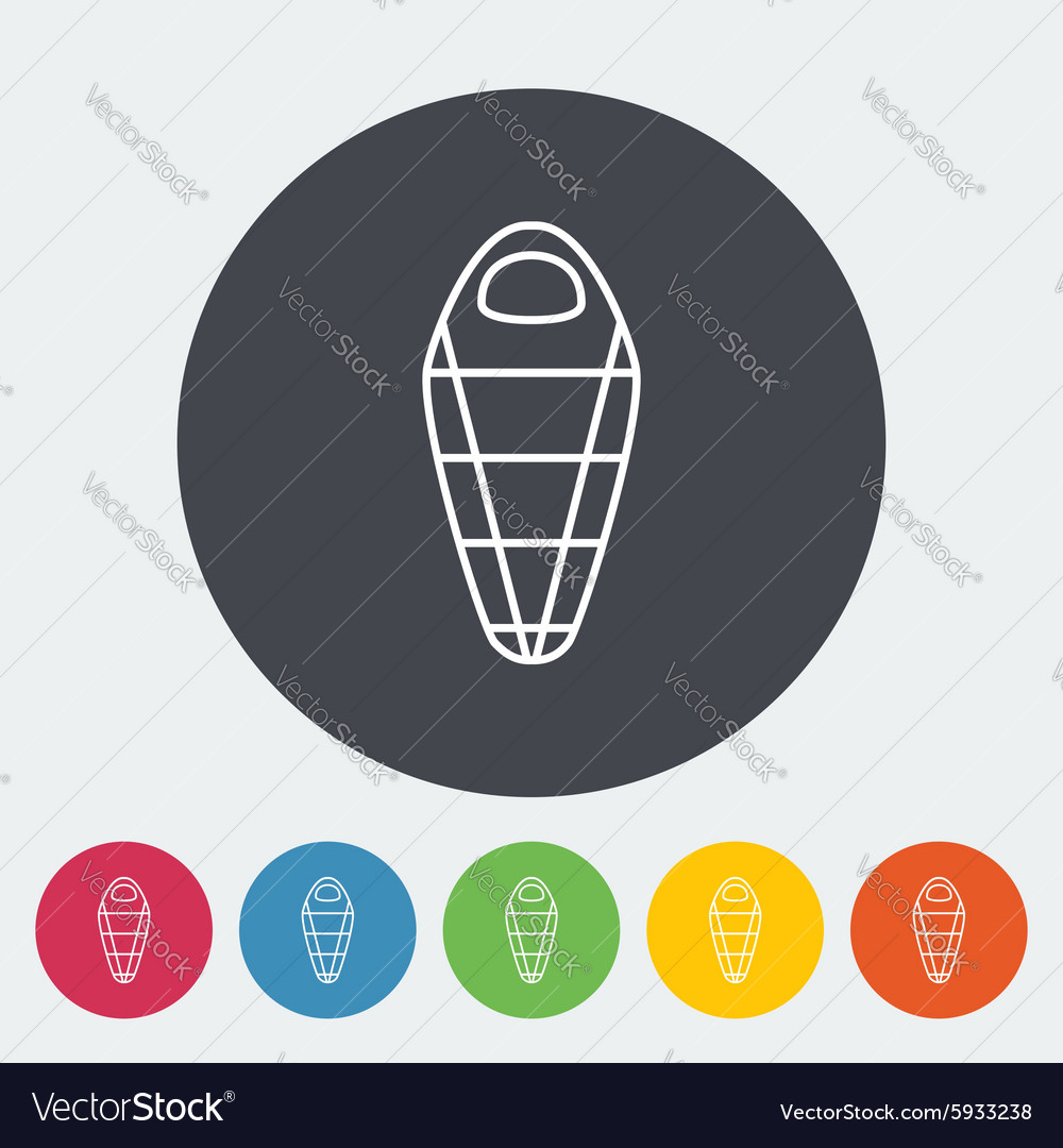 Sleeping bag Royalty Free Vector Image VectorStock