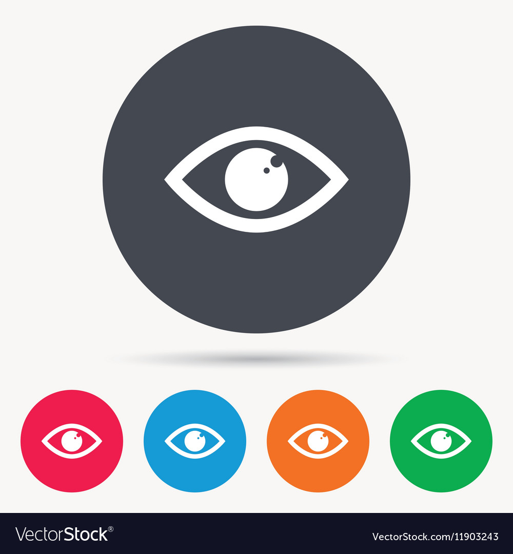 Eye Icon Eyeball Vision Sign Royalty Free Vector Image