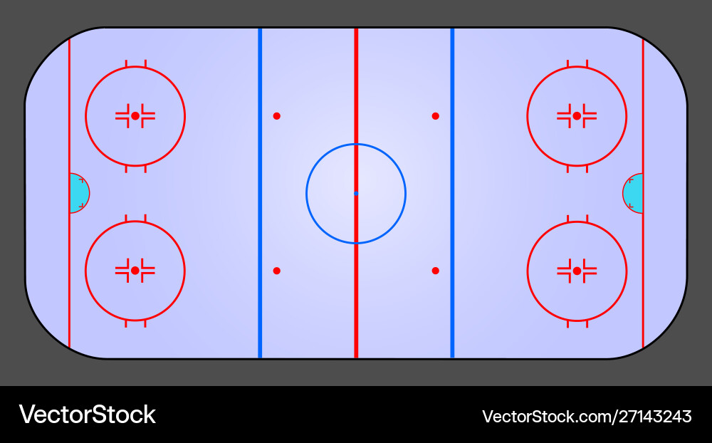 Ice hockey rink isolated Royalty Free Vector Image