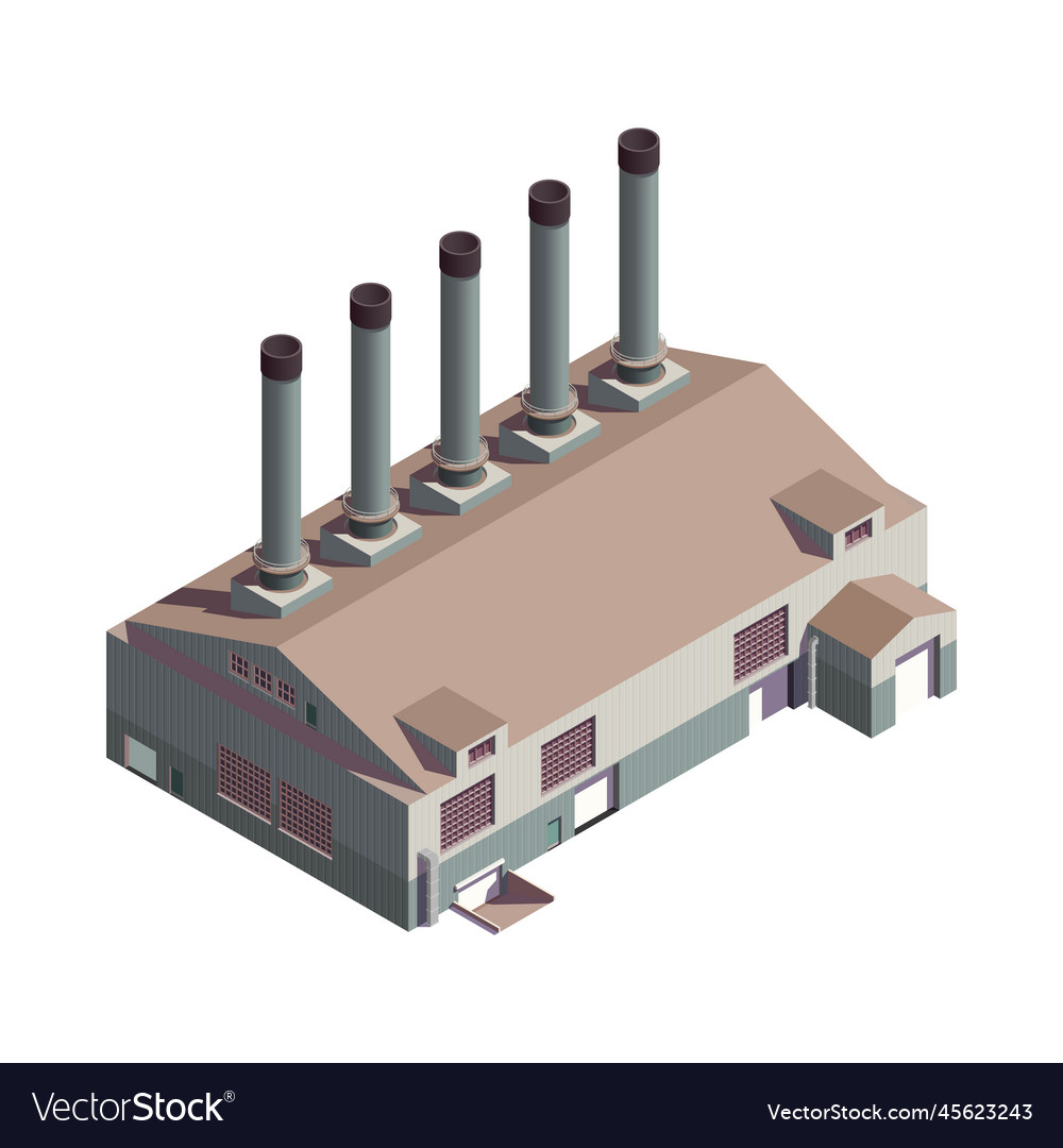 Industrial building icon Royalty Free Vector Image