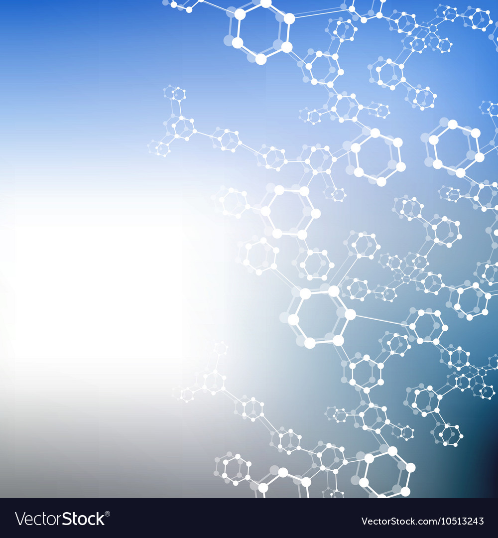 Structure molecule and communication dna atom Vector Image