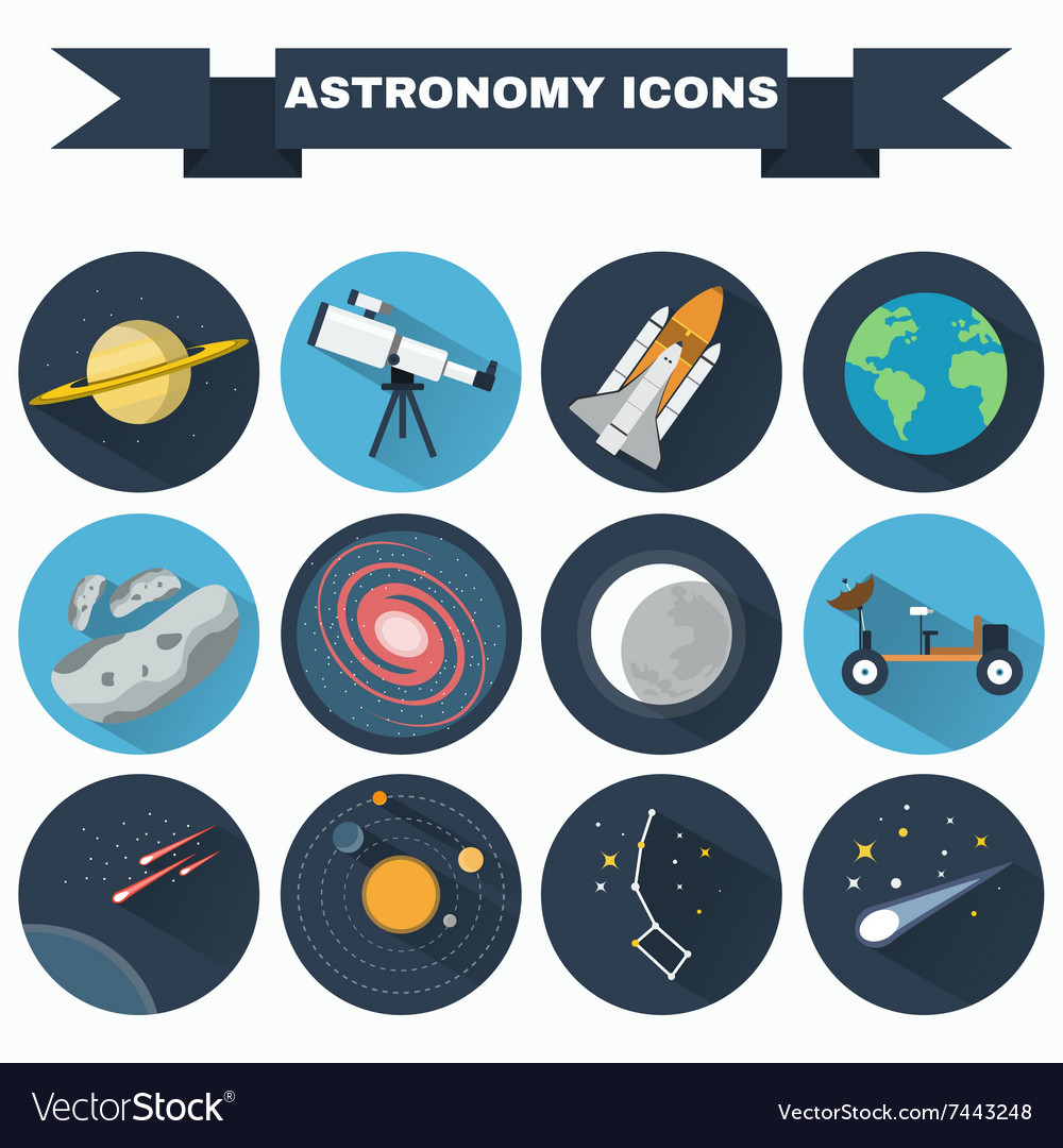 Astronomy icons set