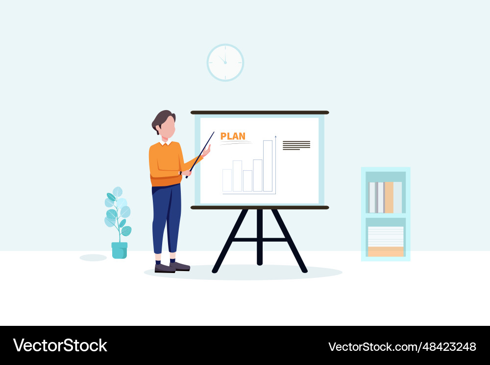 Business activities concept flat isolated Vector Image