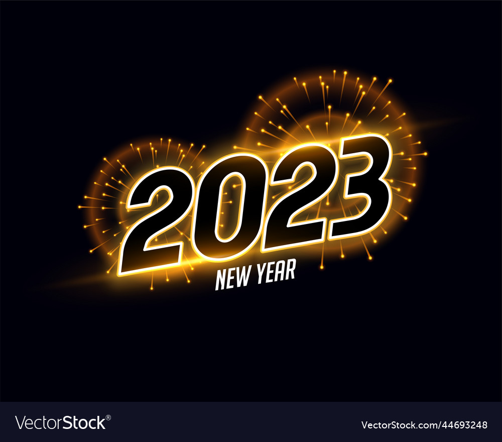 Happy new year 2023 celebration banner Royalty Free Vector