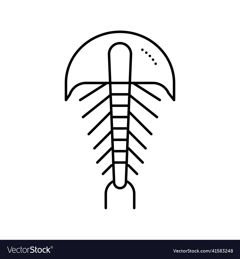 Horseshoe crabs line icon Royalty Free Vector Image