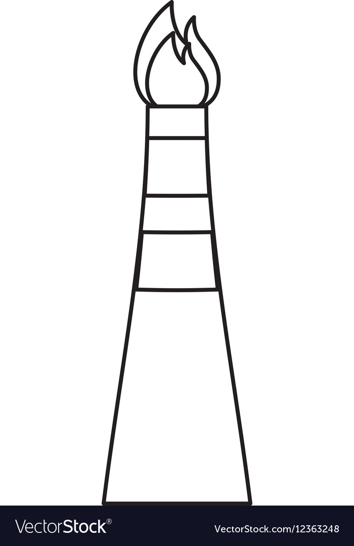 Raffinieren von Pflanzen Schornstein isolierte Ikone