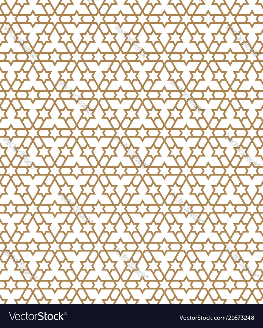 Seamless geometric pattern in golden Royalty Free Vector