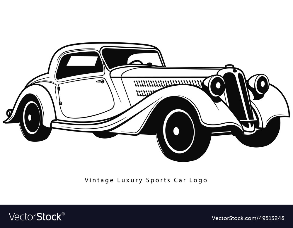 Vintage luxury sports car design