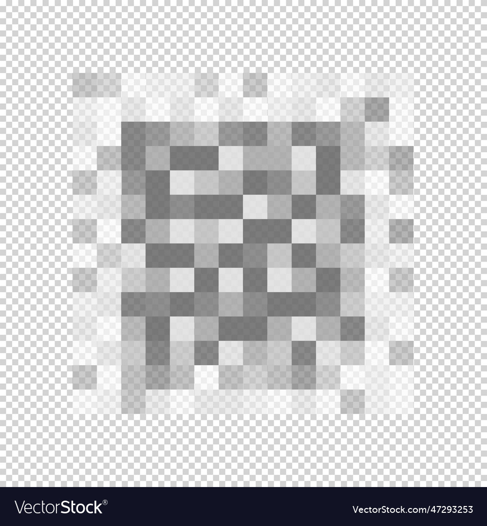 Censorship blur effect checkered texture gray