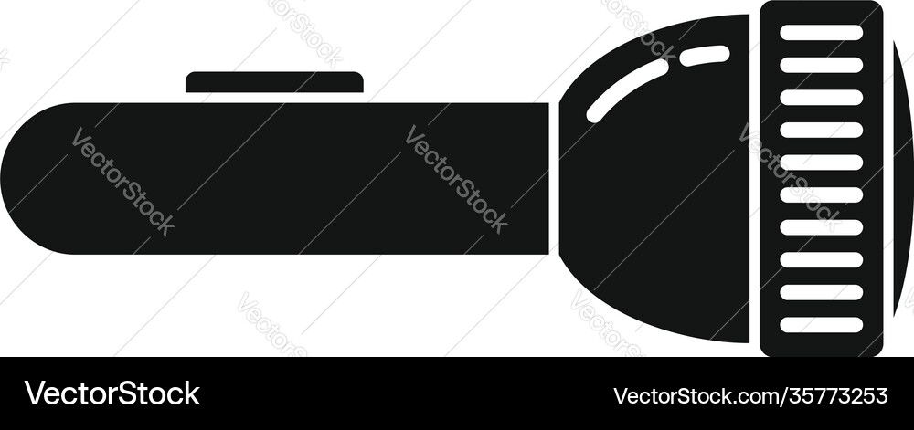 Guard flashlight icon simple style Royalty Free Vector Image