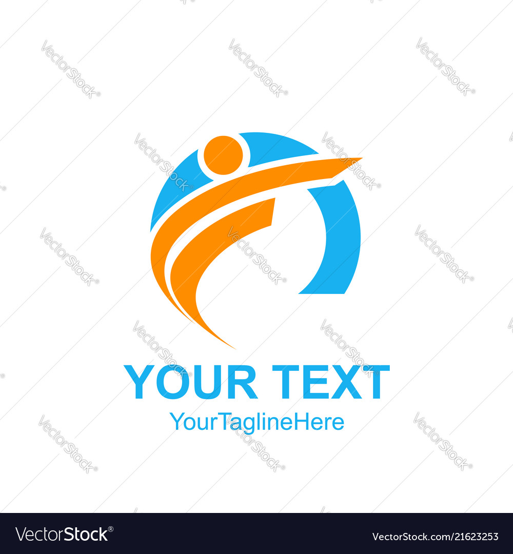 Initial letter f logo template colored orange Vector Image