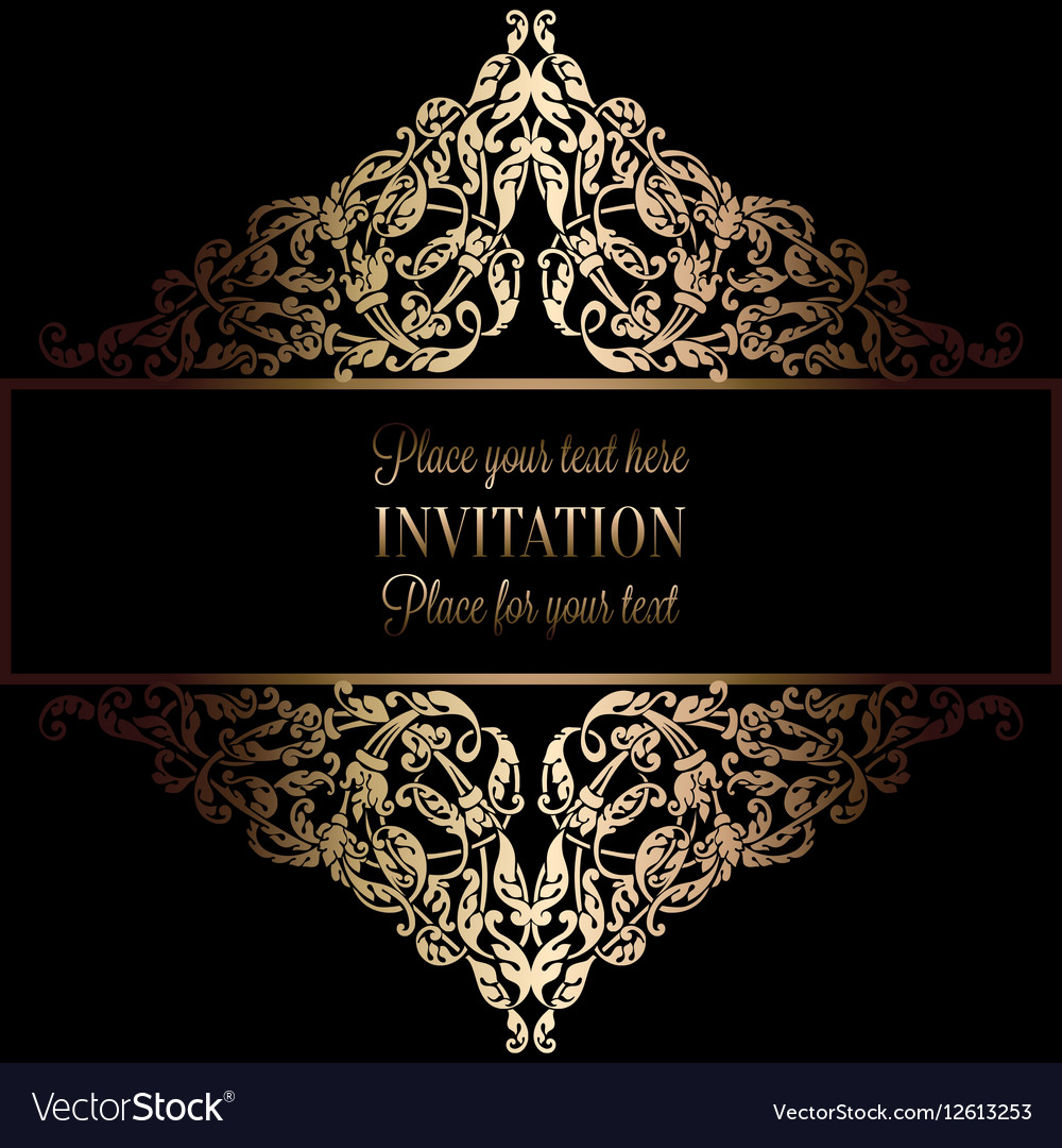 Invitation decorative various 04 Royalty Free Vector Image