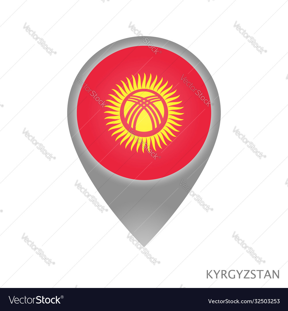 Kyrgyzstan point vector image Kyrgyzstan point