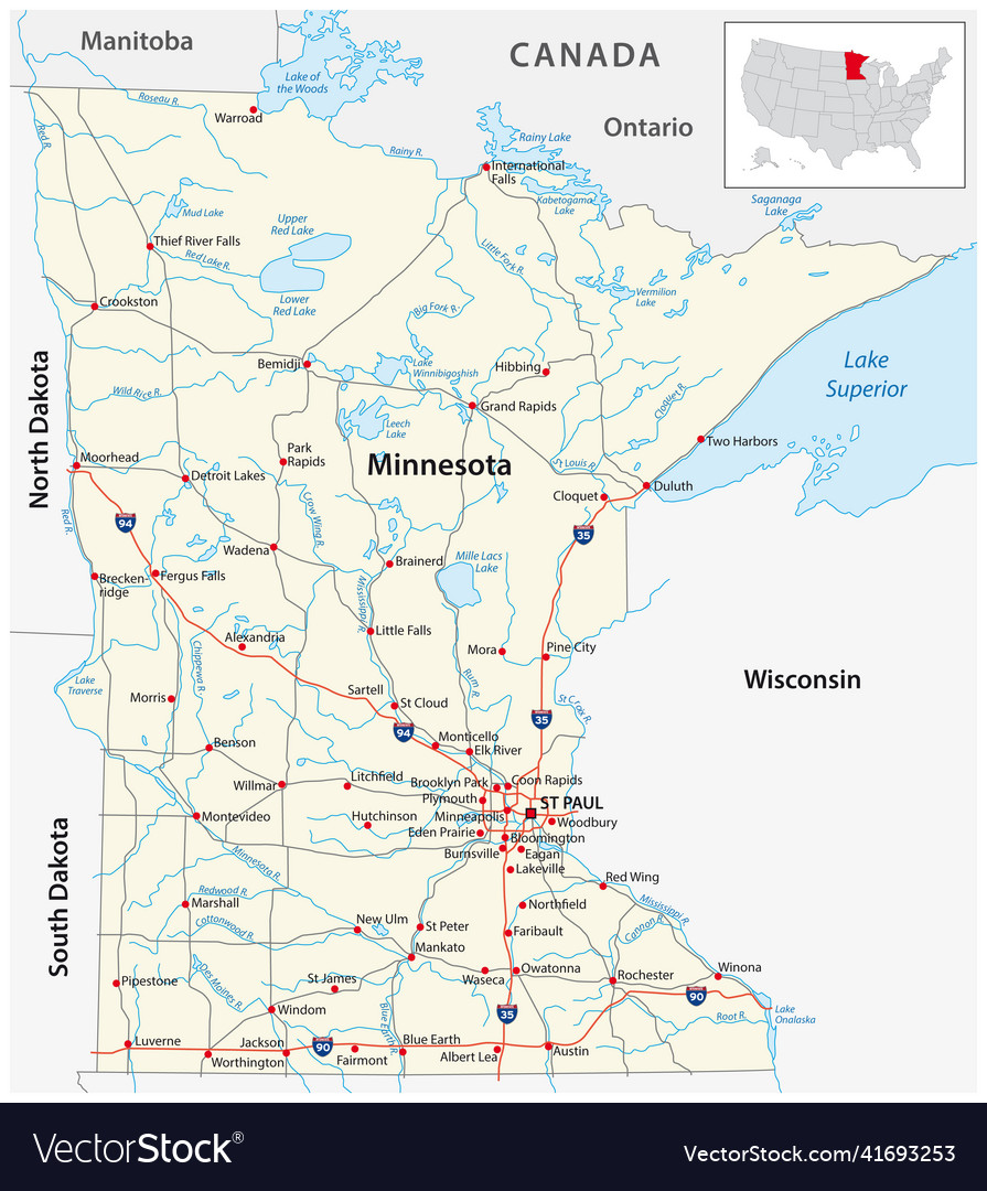 Road Map Of Minnesota Outlets | www.oceanproperty.co.th