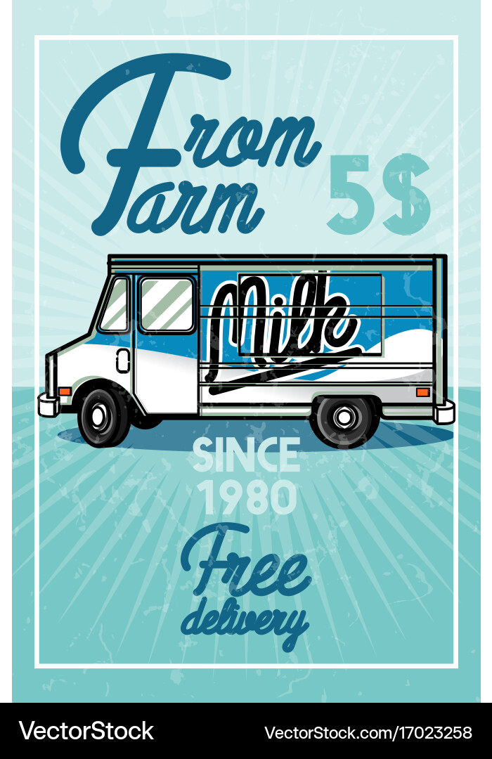 Color Vintage Milk Banner Royalty Free Vector Image